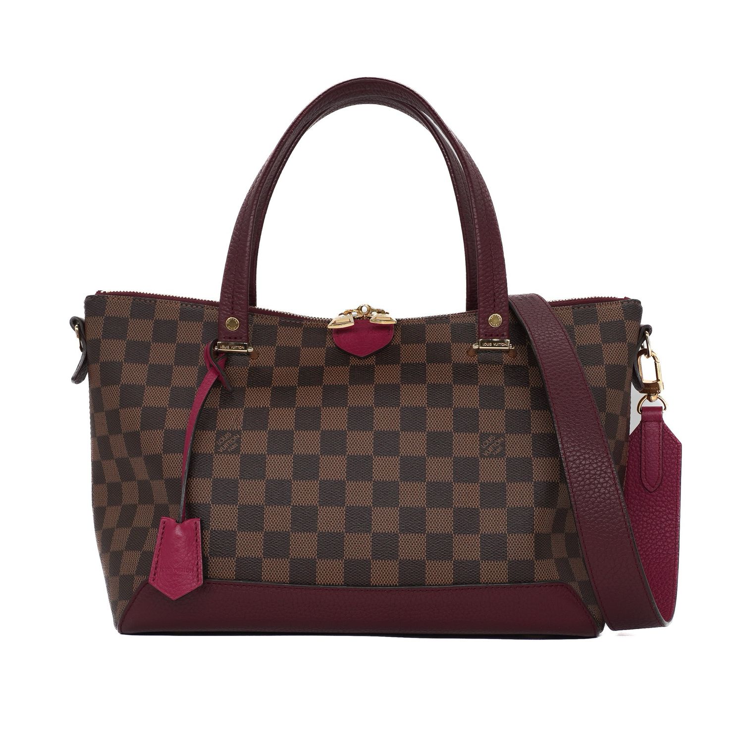 Louis Vuitton Damier Ebene Cuir Taurillon Hyde Park