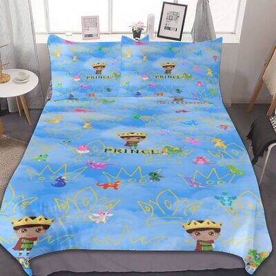 Prince Sky-Themed 3-Piece Bedding Set (1 Duvet Cover + 2 Pillowcases)