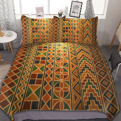 Afrocentric Inspired 3-Piece Bedding Set (1 Duvet Cover + 2 Pillowcases)