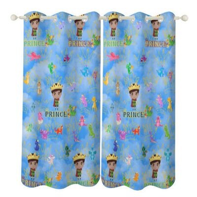Prince Sky-Themed Two Piece Curtain Set