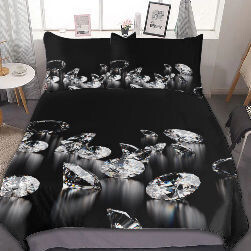 Diamond Spill 3-Piece Bedding Set (1 Duvet Cover + 2 Pillowcases)