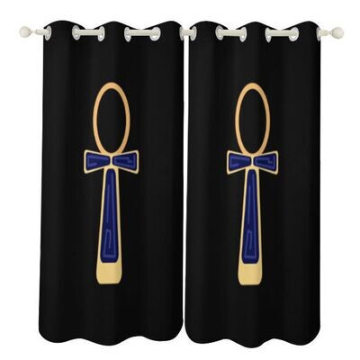 Ankh Inspired 2-Piece Curtain Set