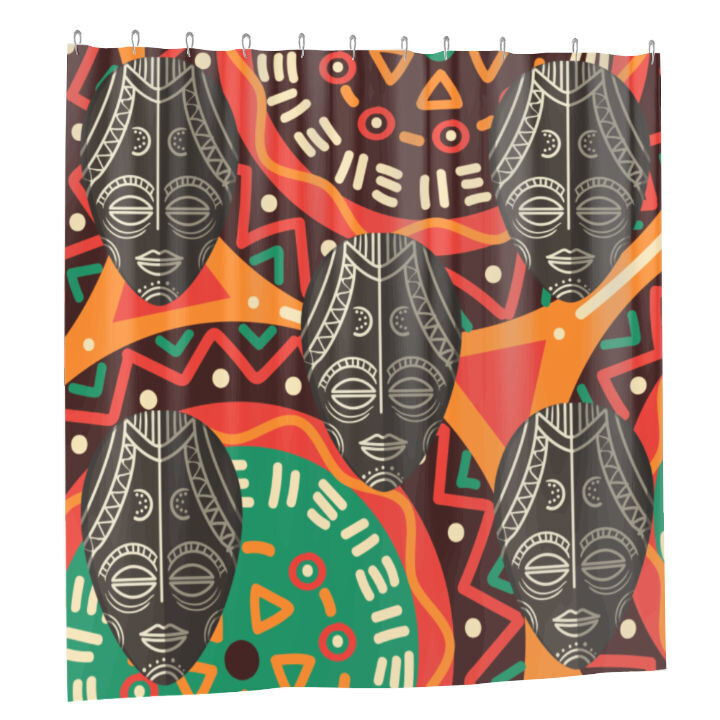 Melanin Vibes Waterproof Bathroom Shower Curtain w/12-Metal Hooks, Size: 60x72in