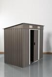 6ft x 4ft Outdoor Metal Storage Shed, Options: Grey+Iron