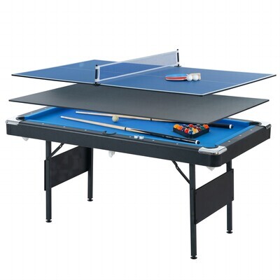 3-in-1 Game Table, Pool Table, Billiard Table, Table Games, Table Tennis, Multi-Game Table, Table Games, Family Interaction