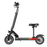 500W 48V 15AH 10-Inch Off-Road Foldable Electric Scooter For Adult with APPS Max load 330lb Long Range, Options: Black+ABS+PC+Iron