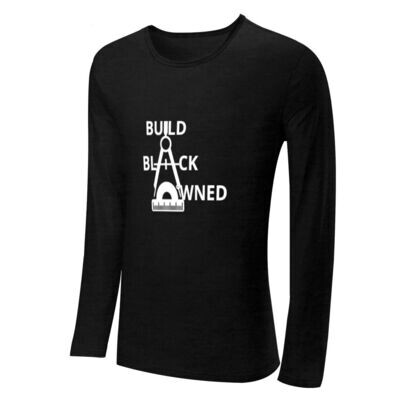 Build Black Owned Round Neck Long Sleeve T-Shirt