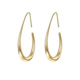 18K Gold Plated Hoop Earrings Ensemble, Color: Earrings 1 gold