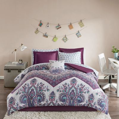 9-Piece Boho Comforter Set with Bed Sheets Full or Queen Size