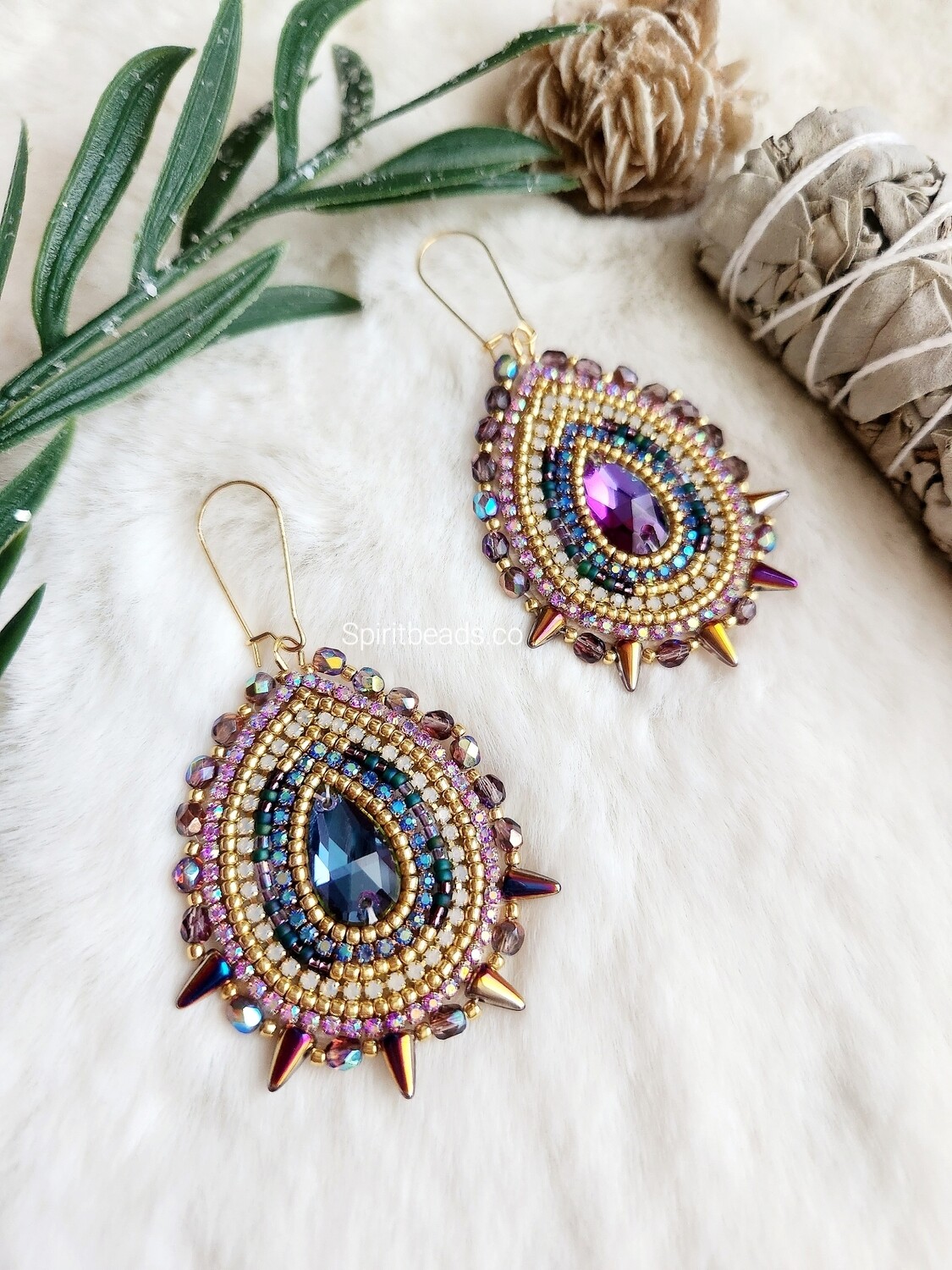 Enchanted sapphire crystal earrings