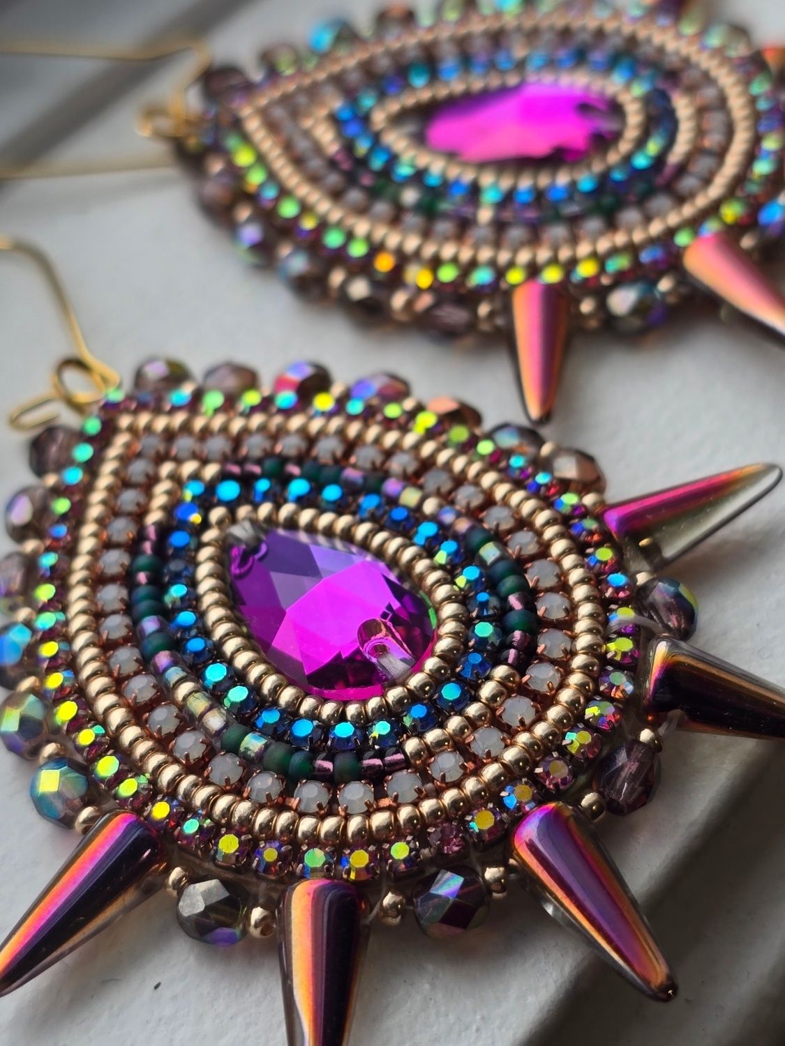 Enchanted sapphire crystal earrings