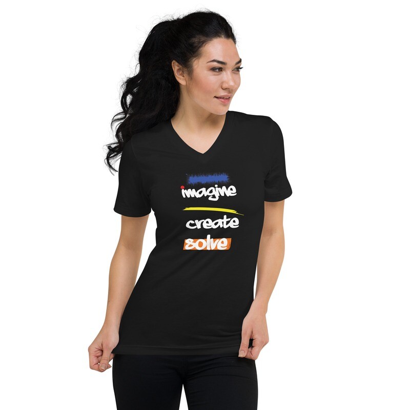 Imagine Unisex Short Sleeve V-Neck T-Shirt
