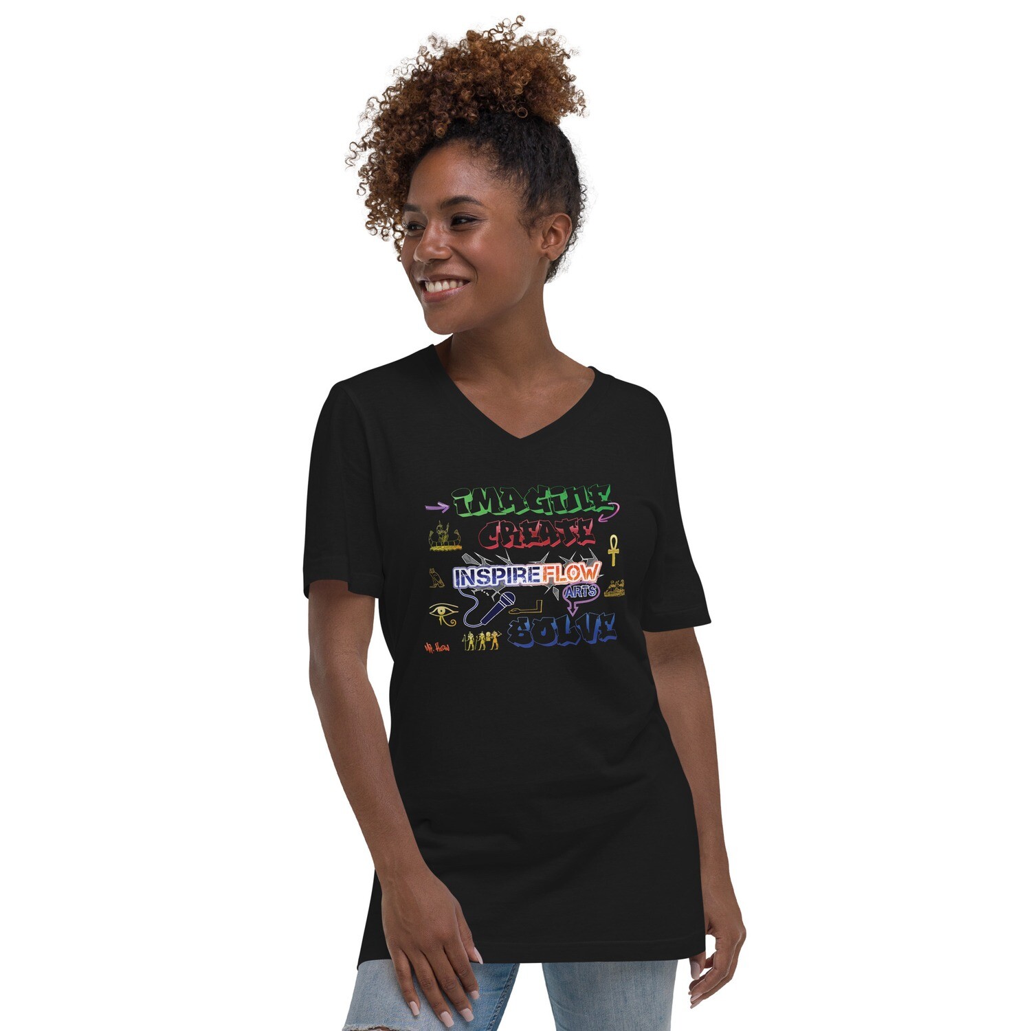 InspireFlow Unisex Short Sleeve V-Neck T-Shirt