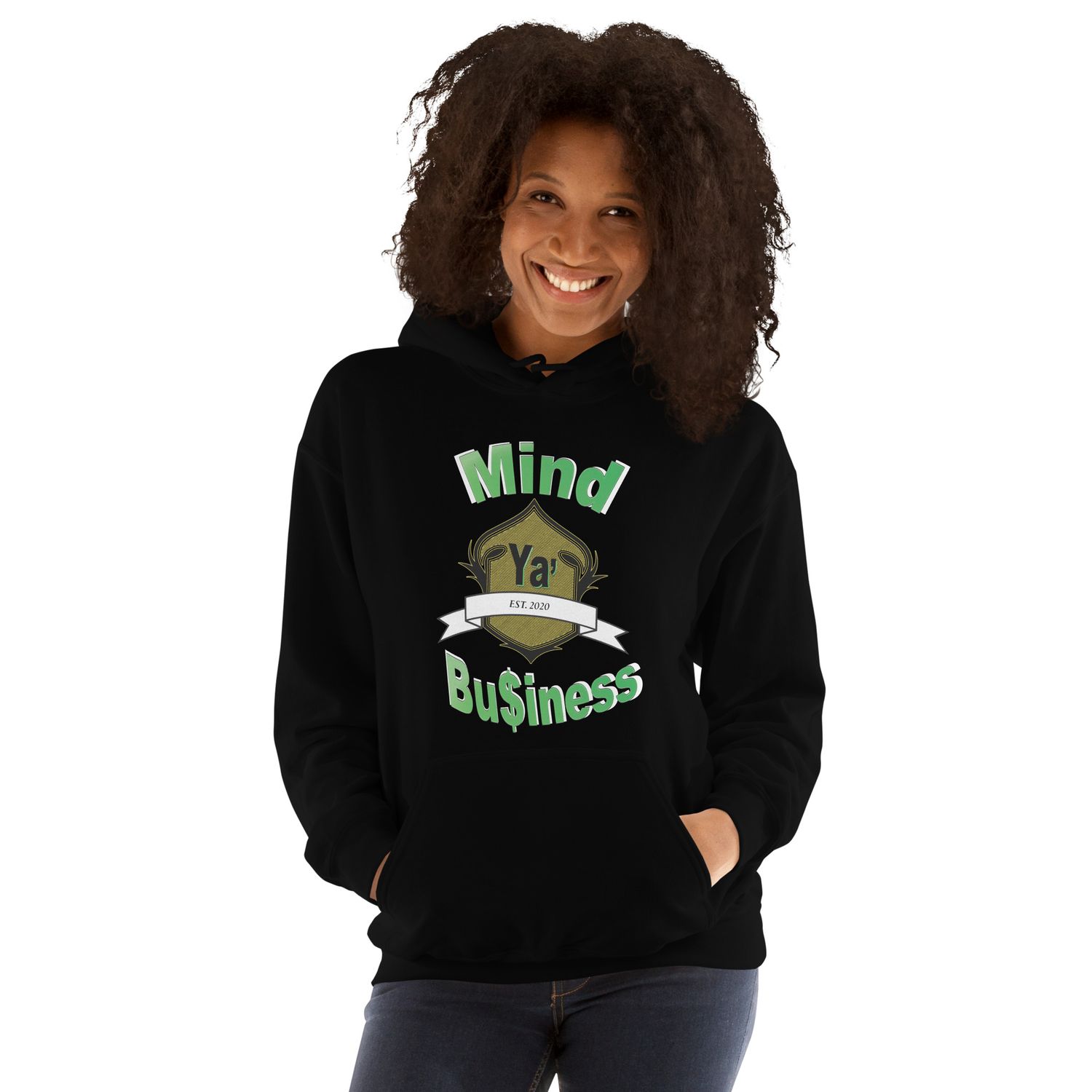 Mind Ya' Business Shield Unisex Hoodie