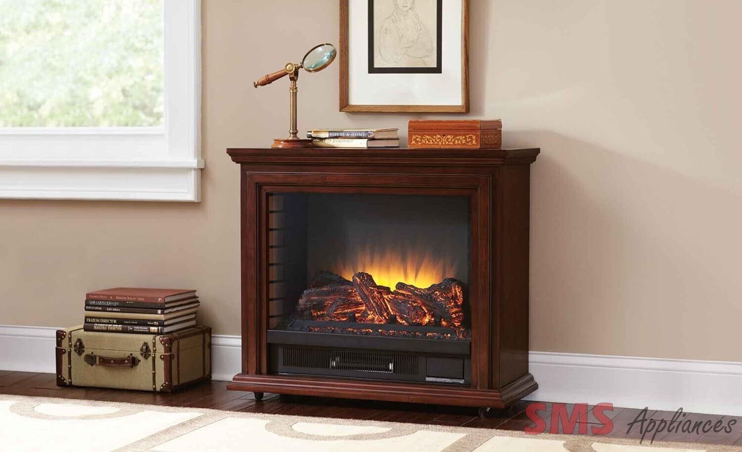 NEW Pleasant Hearth Sheridan Infrared Mobile Fireplace