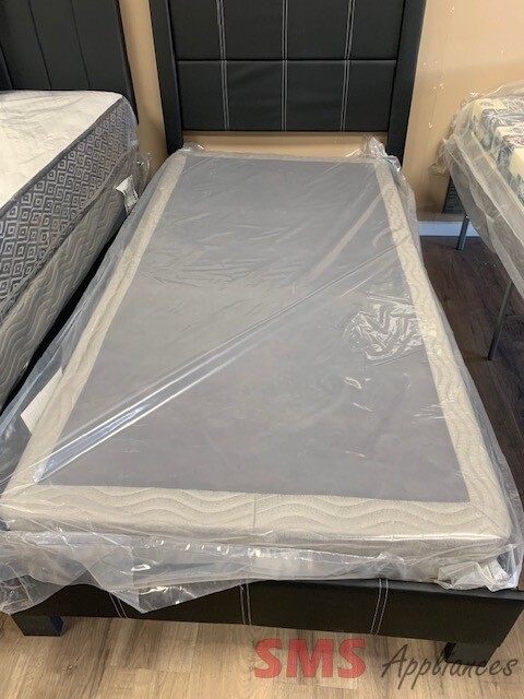 Brand new Quilted grey twin Box Spring Foundation 6"