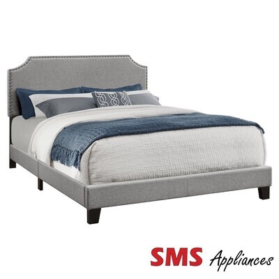 Brand new Monarch Grey Linen Upholstered Bed (Queen) Monarch Specialties I 5925Q