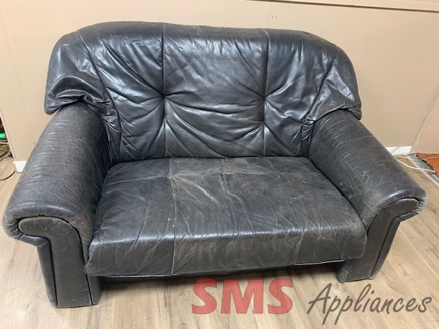 Black leather couch