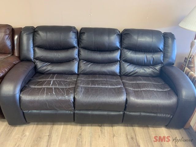 Black leather recliner