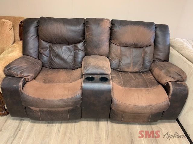 Double recliner. Dimensions: H- 40”, W- 77”, D- 42”