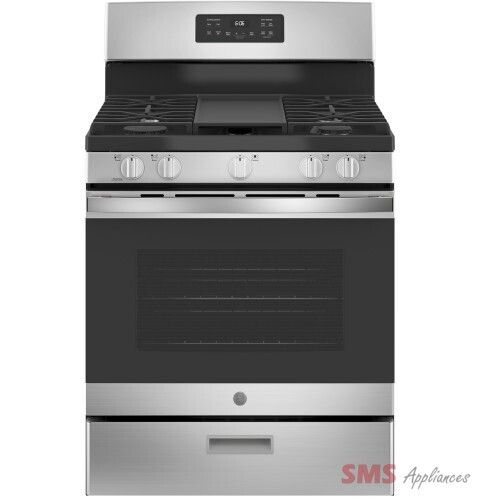 New open box GE® 30" Slide-In Front Control Gas Range Model: JCGBS66SEK4SS30"