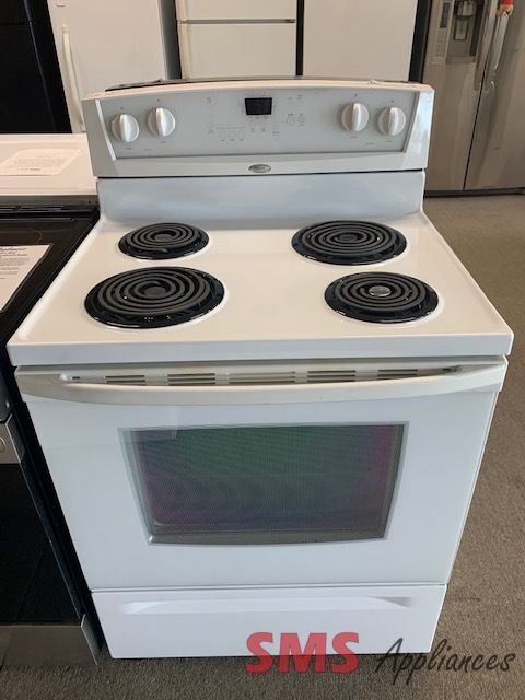 Whirlpool white stove. M/N: WERP3100PQW