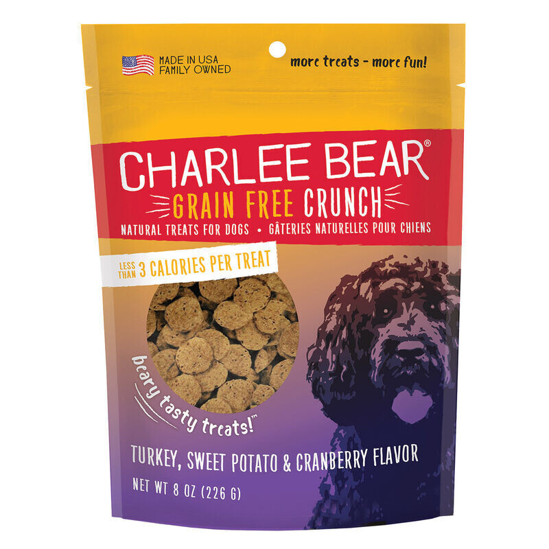 Charlee Bear Grain Free Bear Crunch Turkey Sweet Potato Cranberry 8oz