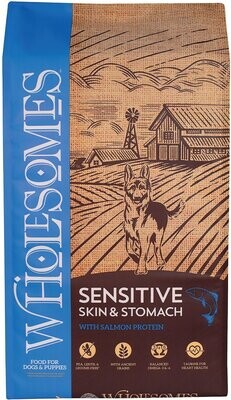 Wholesomes Sensitive Skin &amp; Stomach With Salmon Protein Dry Dog Food, 30-lb bag