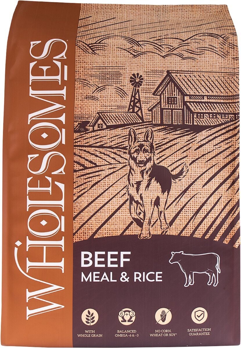 Wholesomes Beef Meal &amp; Rice Formula Dry Dog Food, 40-lb bag