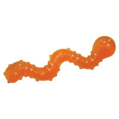 Outward Hound Orkakat Wiggle Worm Dental Cat Chew Toy, Orange