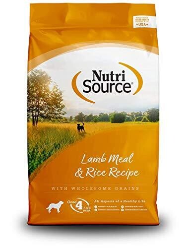 NutriSource Dog Food - Lamb Meal &amp; Rice Recipe 30lb