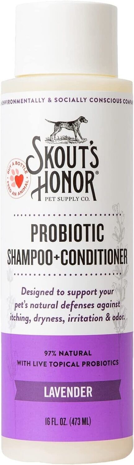 Skout&#39;s Honor Dog Shampoo Conditioner Lavender 16oz