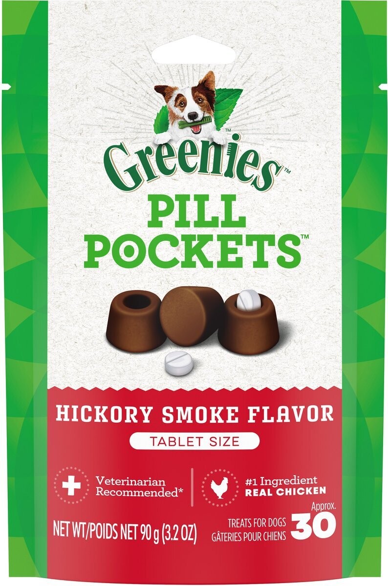 Greenies Pill Pockets Canine Hickory Smoke Flavor 15.8oz Capsule Size
