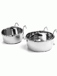 10 OZ. STAINLESS STEEL COOP CUP WITH WIRE HANGER