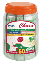 50/.5 OZ. CHURU TUNA &amp; CHICKEN - VARIETY TUB