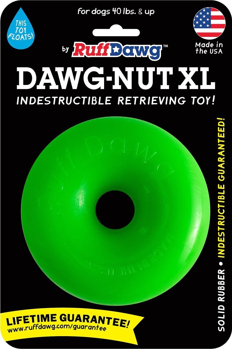 Ruff Dawg Indestructible Dawg Nut Tough Dog Chew Toy, Color Varies