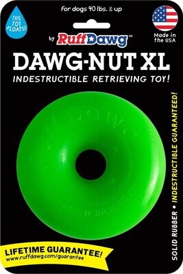 Ruff Dawg Indestructible Dawg Nut Tough Dog Chew Toy, Color Varies