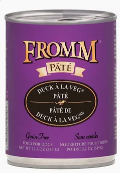 FROMM DOG PATE GRAIN FREE DUCK VEG 12.2OZ