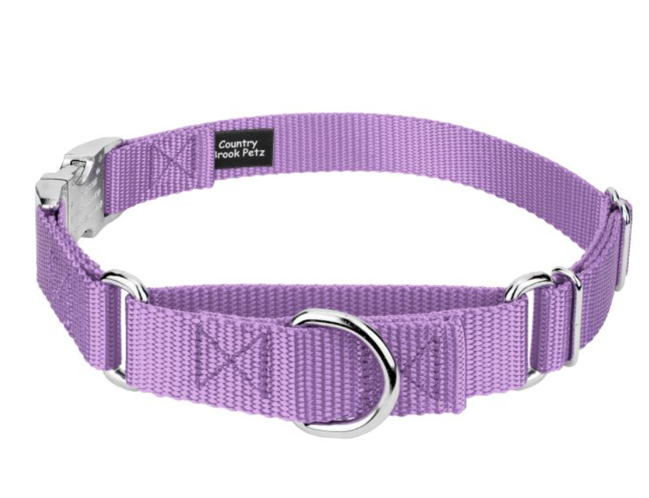 Heavyduty Nylon Martingale with Premium Buckle Lavendar