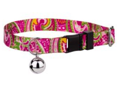 Pink Paisley Cat Collar