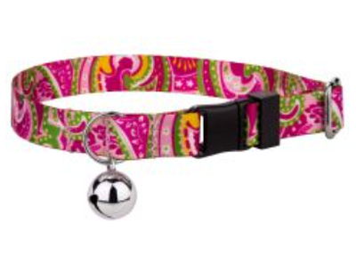 Pink Paisley Cat Collar