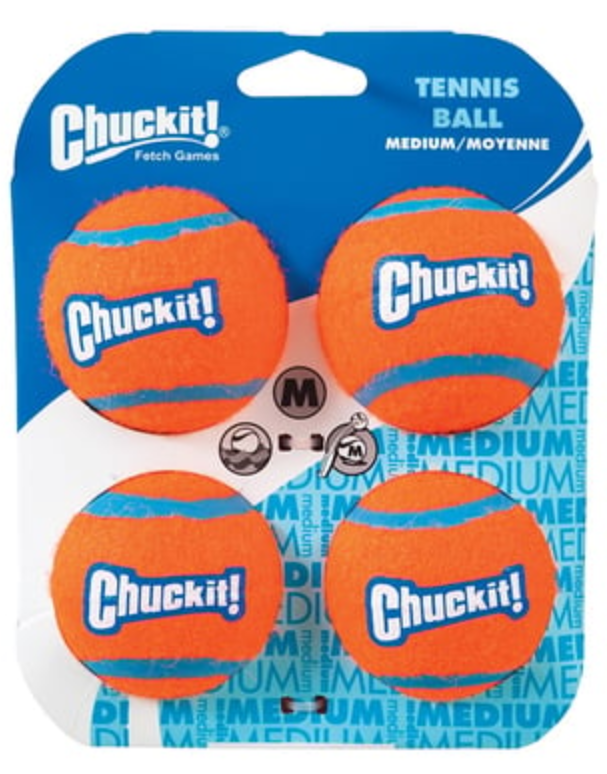 Chuckit Tennis Ball Medium 4 pack