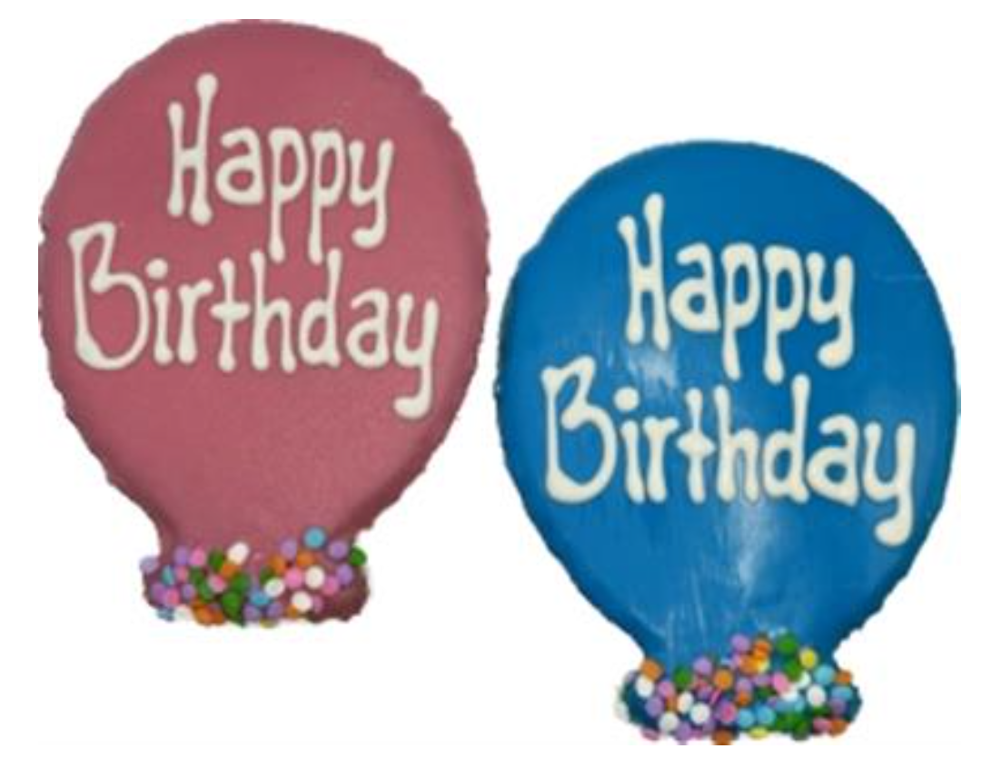 Happy Birthday Balloon Cookie OR Birthday Bone