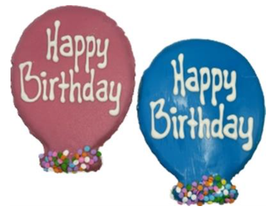 Happy Birthday Balloon Cookie OR Birthday Bone