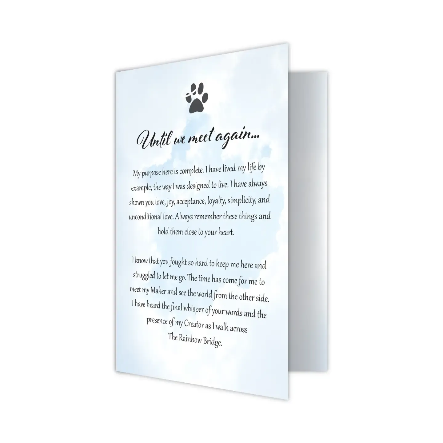 Dog or Cat Sympathy Card