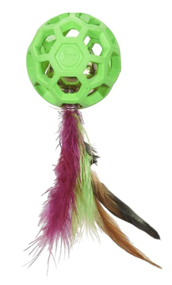 JW Cataction Feather Ball with Bell