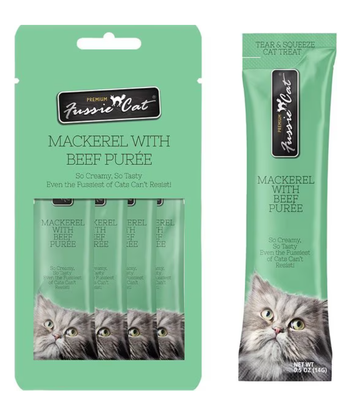 Fussie Cat Mackeral Puree 4 Tubes