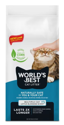 World&#39;s Best Multiple Cat Litter Lotus Blossom Scent 28lb