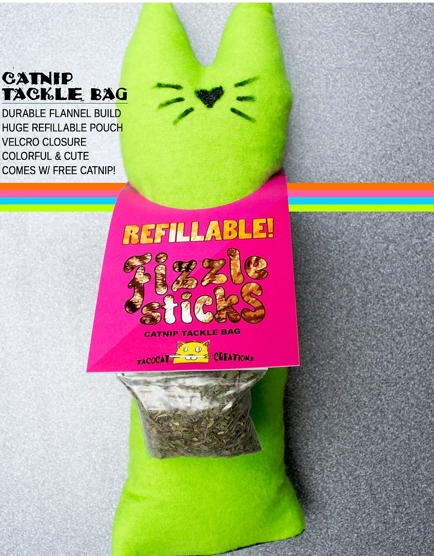 Taco Cat Fizzle Sticks Refillable Tackle Bag