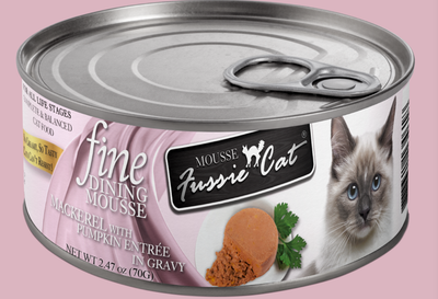 Fussie Cat Fine Dining Mousse Mackeral &amp; Pumpkin 2.47oz